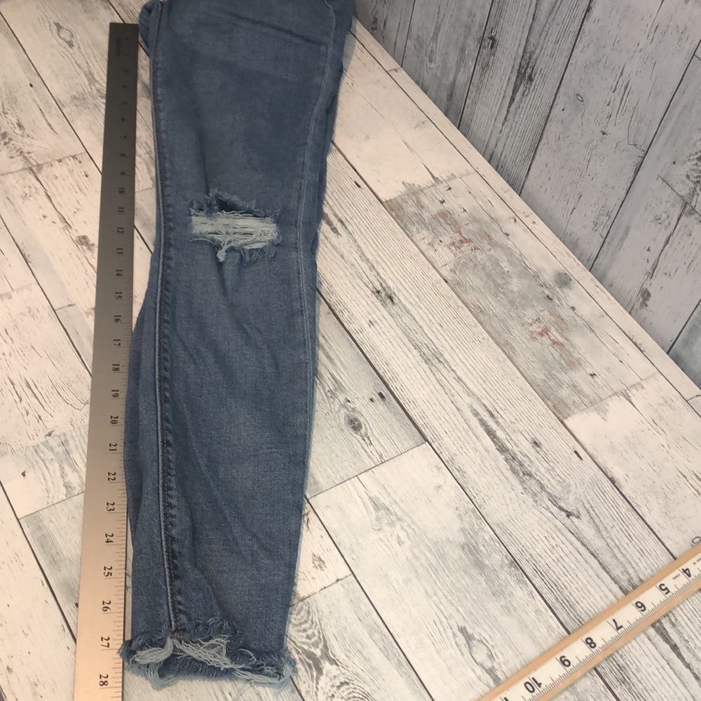 Hudson Nico Midrise Ankle Raw Hem Distressed Super Skinny 27 - Picture 13 of 13